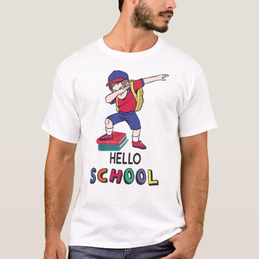 T-shirt Bonjour école (Devant)