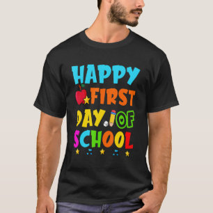 T-shirt Bonjour École Heureux Premier Jour De L'École Ense