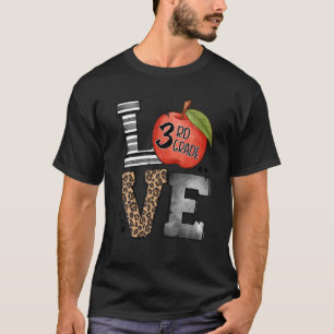 T-shirt Bonjour École Retour À L'École 3E Année Classe Heu