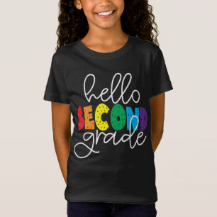 T-Shirt Bonjour Enseignant de 2e année Premier jour T-Shir