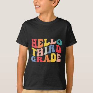T-shirt Bonjour enseignant de 3e année Byck To School Retr