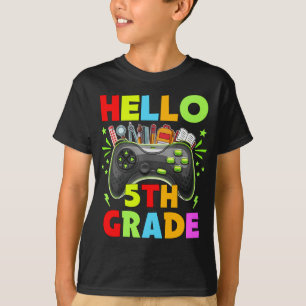 T-shirt Bonjour Enseignant de 5e année 4e année Retour à l