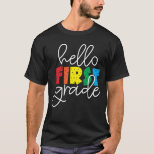 T-shirt Bonjour Enseignant de première année d'école premi