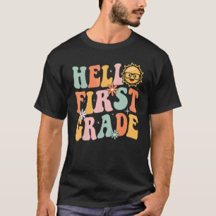 T-shirt Bonjour Enseignant de Première Année Retour à l'Éc