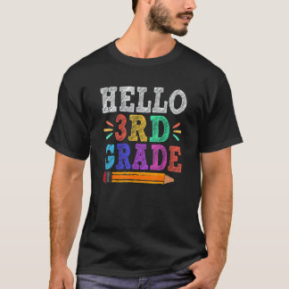 T-shirt Bonjour Enseignant de Troisième Année de 3e Rentré