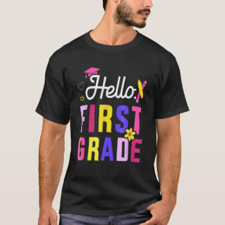 T-shirt Bonjour Enseignant Élève de Première Année de Prim