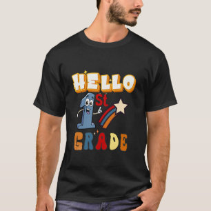 T-shirt Bonjour Enseignant Première Année Élèves Garçons F