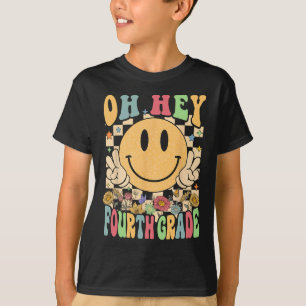 T-shirt Bonjour Enseignants de 4e année Étudiante de 4e an