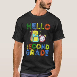 T-shirt Bonjour enseignants élèves de deuxième année rentr