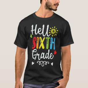 T-shirt Bonjour Équipe 6e année 6e année Retour à l'école