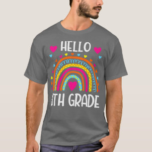T-shirt Bonjour Équipe 8e année 8e année Retour à l'école
