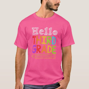 T-shirt Bonjour Équipe de 3e année 3e année Retour à l'éco