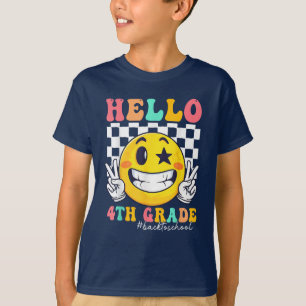 T-shirt Bonjour Équipe de 4e année de retour à l'école