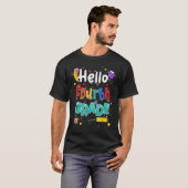 T-shirt Bonjour Équipe de 4e année Enseignant de 4e année (Devant entier)