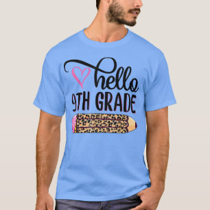 T-shirt Bonjour Équipe de 9e année 9e année Retour à l'éco