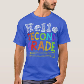 T-shirt Bonjour Équipe de deuxième année 2e année Retour à