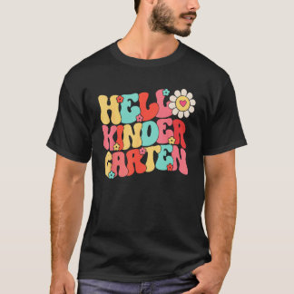 T-shirt Bonjour Équipe de maternelle Enseignante Fille Dos