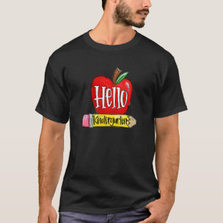 T-shirt Bonjour Équipe de Maternelle Kinder Retour à l'Éco