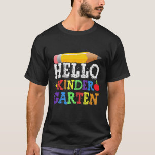 T-shirt Bonjour Équipe de Maternelle Kinder Retour à l'Éco