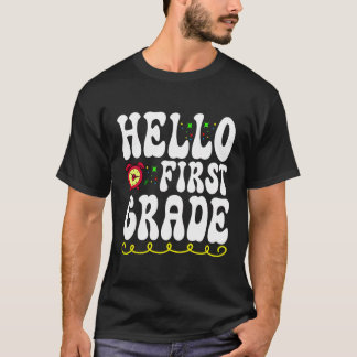 T-shirt Bonjour Équipe De Première Année 1Ème Année Retour