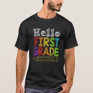 T-shirt Bonjour Équipe de première année 1ère année Retour