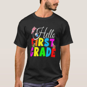 T-shirt Bonjour Équipe de première année 1ère année Retour