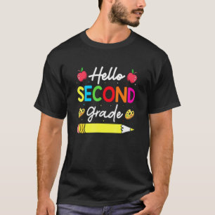 T-shirt Bonjour Équipe d'enseignants de deuxième année Ret