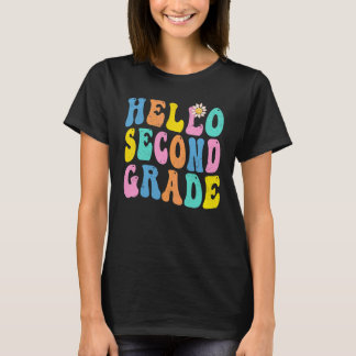 T-shirt Bonjour Équipe d'enseignants de deuxième année Ret