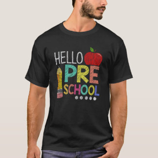 T-shirt Bonjour Équipe d'Enseignants de Maternelle Filles