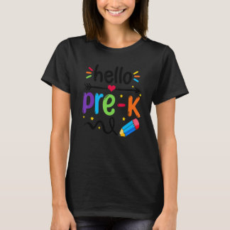 T-shirt Bonjour Équipe Pré-Maternelle Pré-Maternelle Rentr