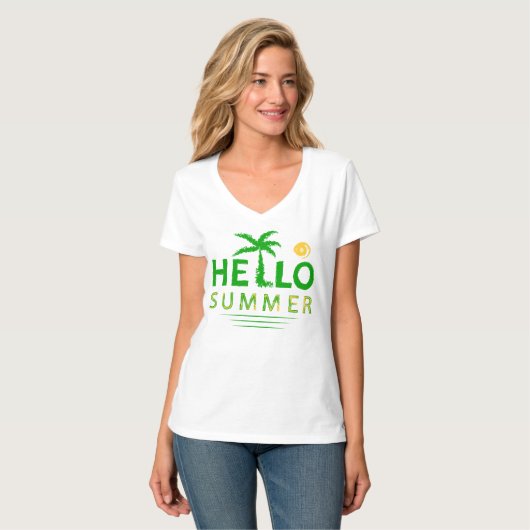 T-shirt Bonjour été (Devant entier)