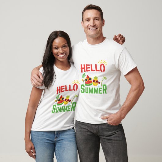 T-shirt Bonjour été (Unisexe)