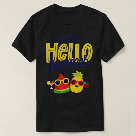 T-shirt bonjour été (Design devant)