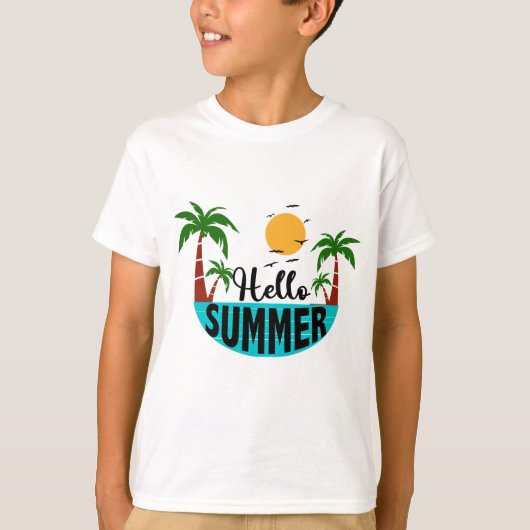 T-shirt Bonjour été (Devant)