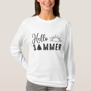 T-shirt Bonjour Été Funny Watermelon Fruit Eater Graphisme