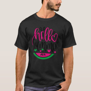 T-shirt Bonjour été Watermelon Beach vacances été