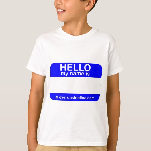 T-shirt Bonjour étiquette (Devant)