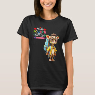 T-shirt Bonjour Giraffe de 4e année
