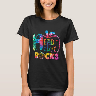 T-shirt Bonjour Head Start Rock Tie Dye Byck À l'école Ens