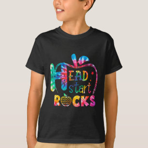 T-shirt Bonjour Head Start Rock Tie Dye Retour à l'école E