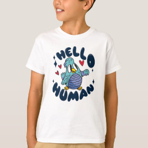 T-shirt Bonjour humain mignon oiseau