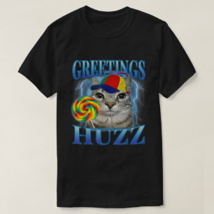 T-shirt Bonjour Huzz Lollipop Cat Meme