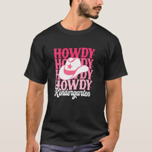 T-shirt Bonjour institutrice de maternelle cowgirl occiden