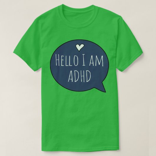 T-shirt Bonjour j'ai ADHD (Design devant)