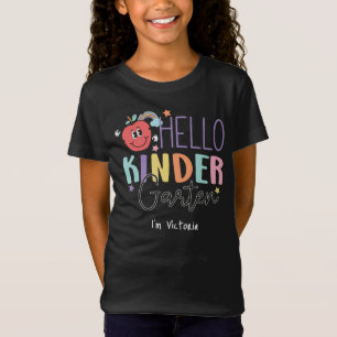 T-Shirt Bonjour jardin d'enfants Colorée école primaire v2