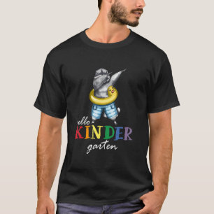 T-shirt Bonjour jardin d'enfants Dabbing Raccoon Kindergar