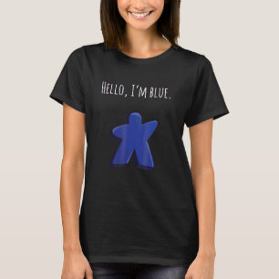 T-shirt Bonjour Je suis Blue Meeple Board Jeux Vêtements e