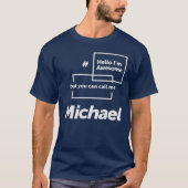 T-shirt Bonjour Je suis génial Michael Funny Nom Michael (Devant)