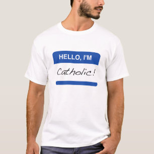 T-shirt Bonjour je suis les hommes catholiques