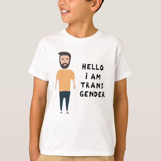 T-shirt Bonjour, je suis transgenre (Devant)
